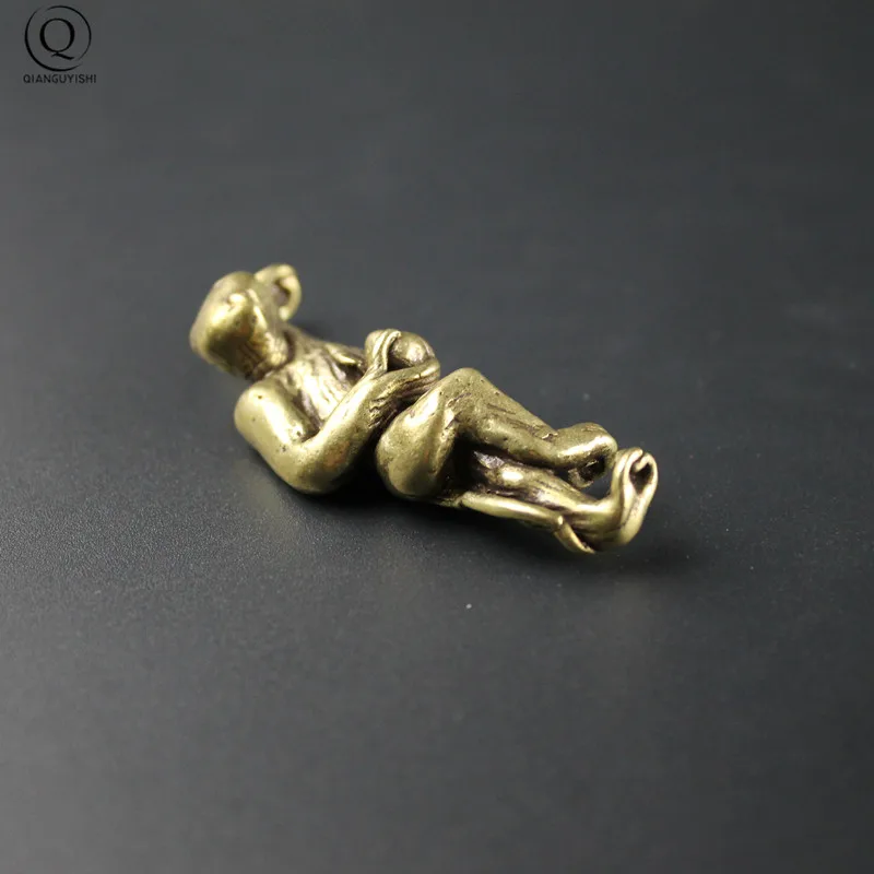 Латунь Брелок из чистой меди ручной работы подвеска автомобиля брелоки с длинной