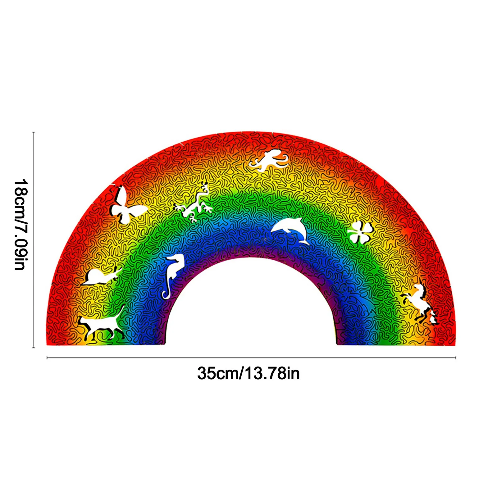 

Creative Rainbow Puzzle Unique Shaped Pieces Animal Gift For Adults And Kids 316pc Parent-child Educational Toys