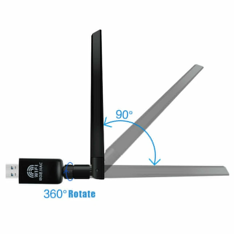 1200 Мбит/с USB Wifi беспроводной адаптер пк сетевой LAN Карта двухдиапазонный 2 4G/5 ГГц с