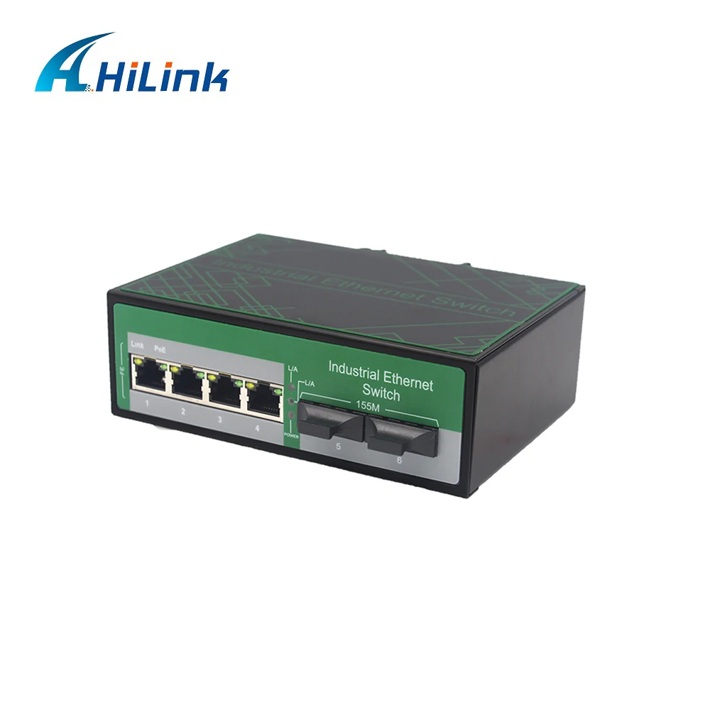 Неуправляемый Промышленный Ethernet-коммутатор 4 порта 100 Мбит/с PoE + 2 SC волоконный