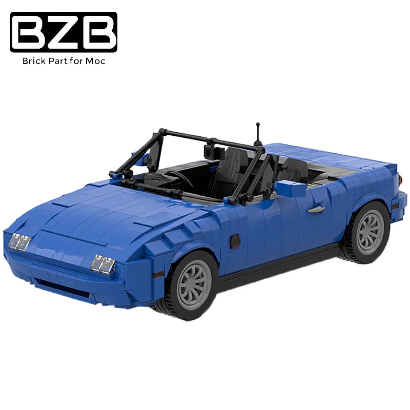 

BZB MOC City Speed Super Racing MX-5 Sports Car High-tech Creative Car Building Block Model Kids Toys Boys DIY Brick Parts Gifts