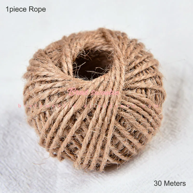 30m natural Rope Деревенский деревянный подсвечник, креативный подсвечник из дерева, рождественское свадебное украшение стола, центральные украшения, товары для дня рождения - Цвет: 30m natural Rope