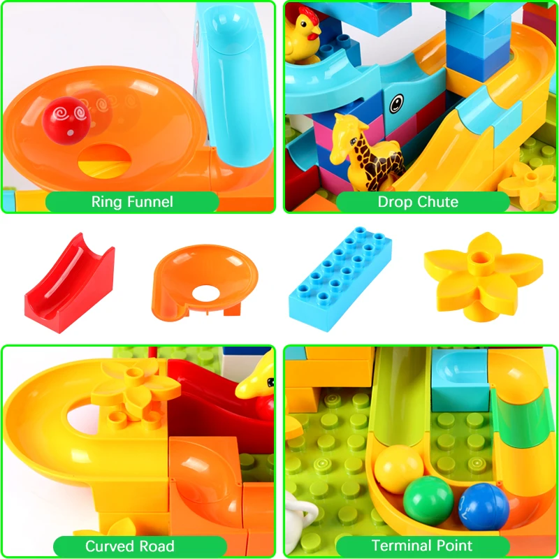 100 шт. большие частицы гоночный лабиринт мяч строительные блоки сделай сам
