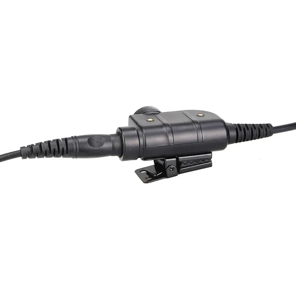 RETEVIS ETK005 Adjustable Tactical Throat Mic With PTT Walkie Talkie Headset For Airsoft Game Headphone With 2 Kin Transfer Plug