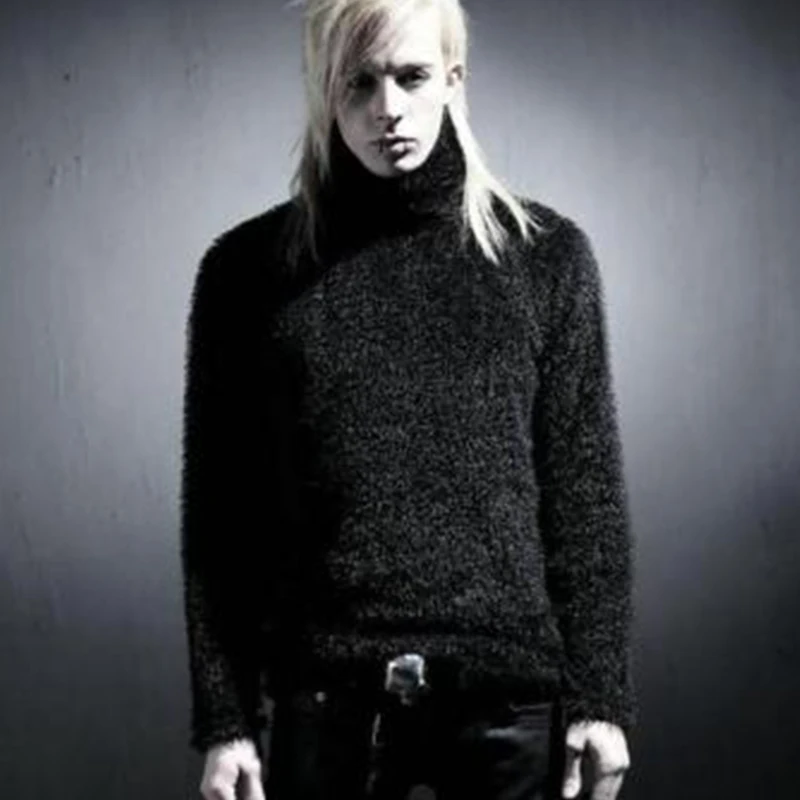 Мужская новая зимняя одежда с высоким воротником прямой рукав плюш заусенцы