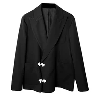 mens new suit jacket yamamoto style big lapel double breasted dark chinese style coil button large size loose jacket