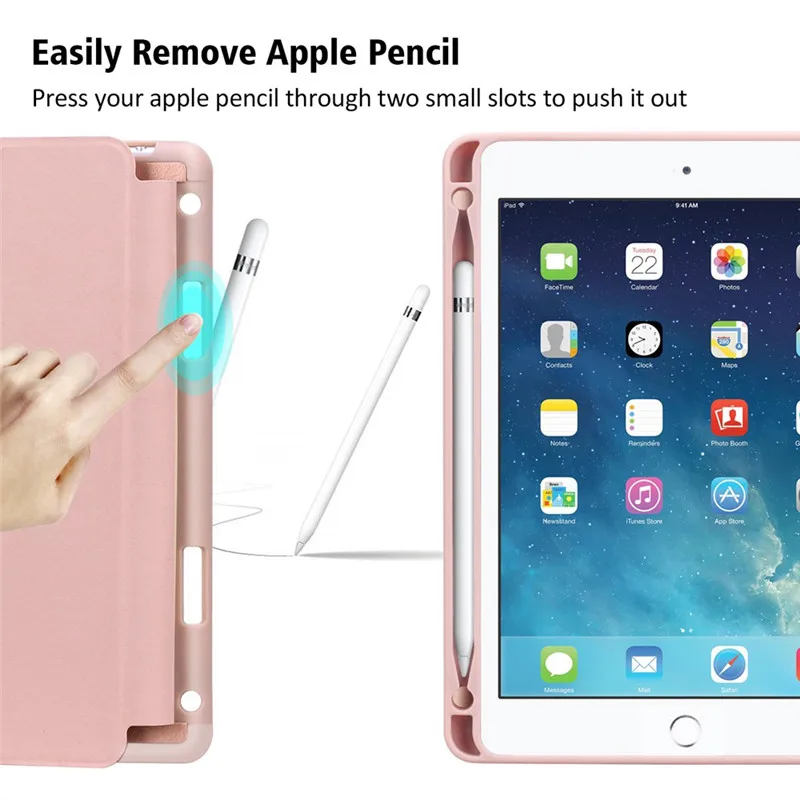 Чехол для iPad с держателем карандашей Pro 12 9 11 10 2020 Air 4 1 2 Mini 5 6 7 8 поколения|Чехлы