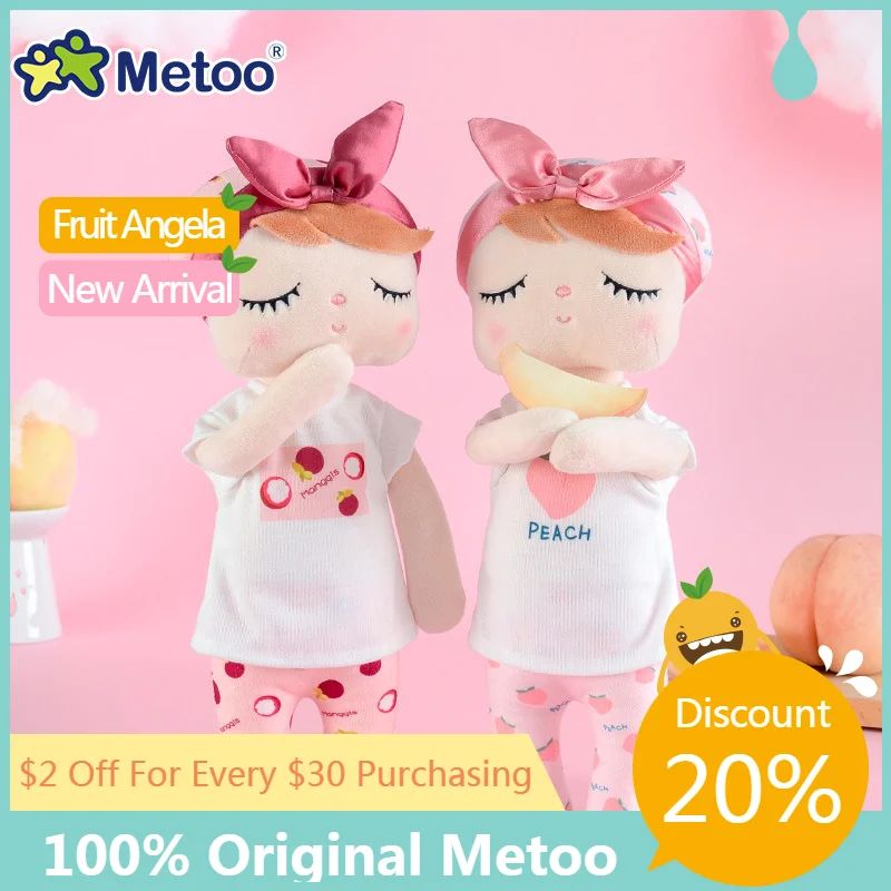 Metoo Angela Фруктовые Куклы Плюшевые игрушки мечтательная девушка плюшевый кролик