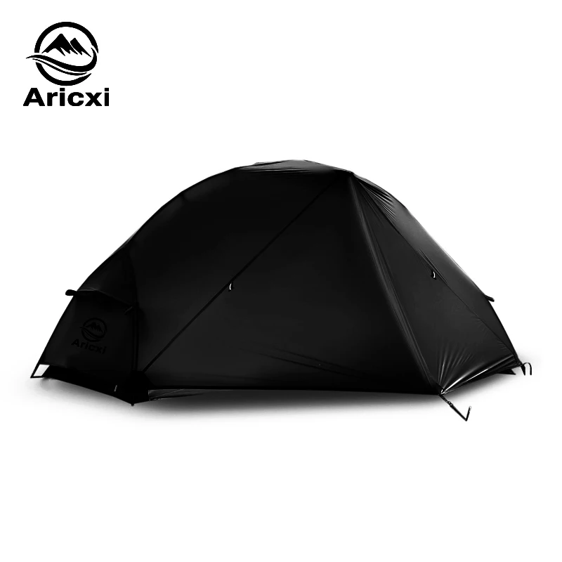 Aricxi-tenda de acampamento ultraleve para áreas externas, temporada 3/4, 1 única, profissional, 15d, barraca de silicone de nylon para acampamento