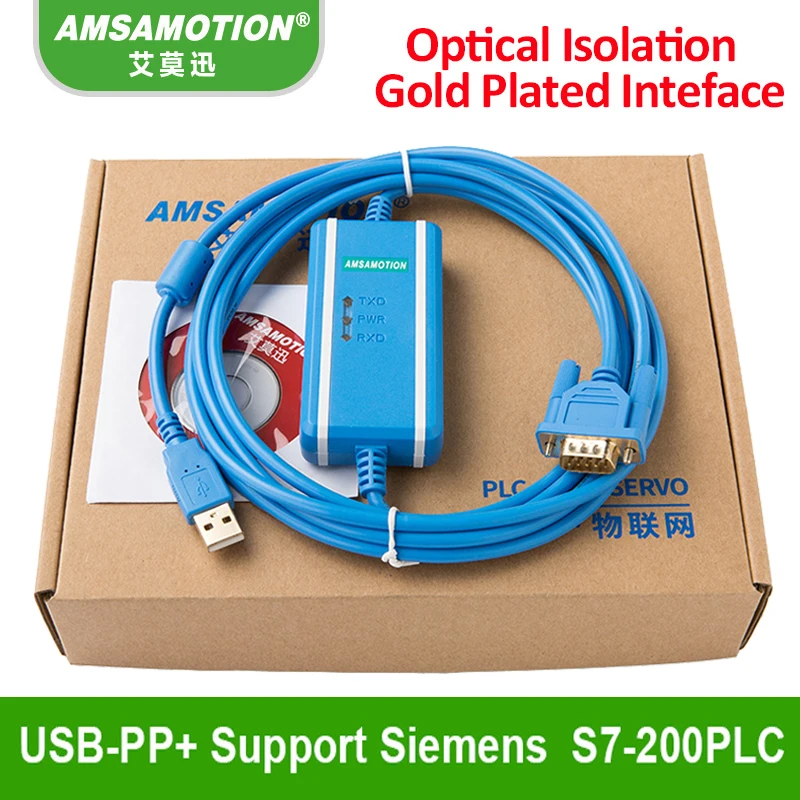 Акция! USB-PPI подходящий Siemens S7-200 ПЛК кабель для программирования USB PPI кабель связи 6ES7 901-3DB30-0XA0 линия загрузки
