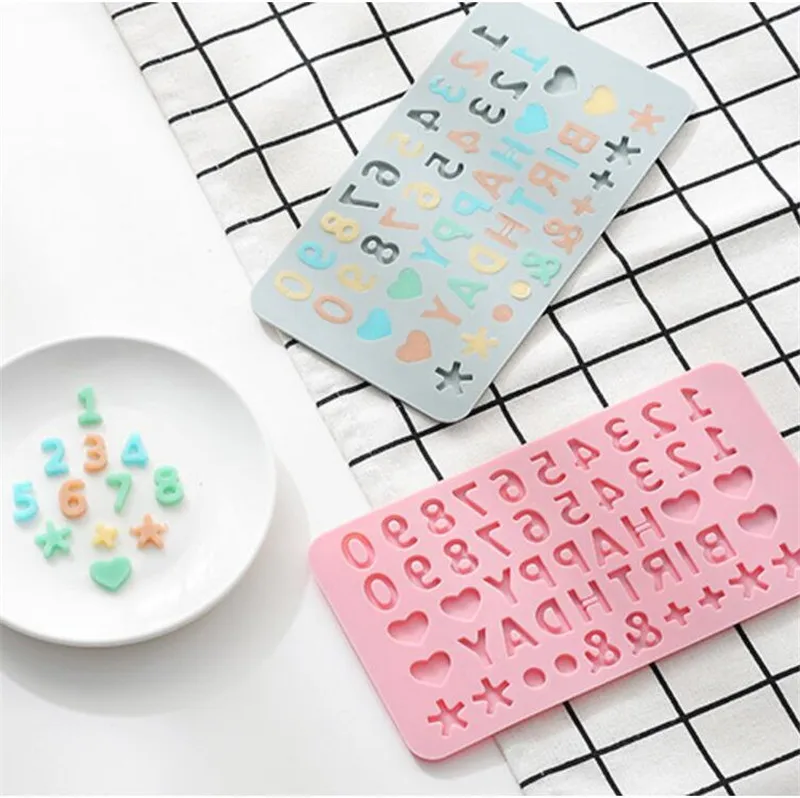 0-9 форма силиконовая с днем рождения сделай сам для шоколада ручная работа мыла