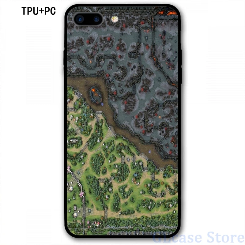 Dota 2 Reborn 7.00 Map Phone Case For iPhone 12 Pro 11 X XR XS Max 8 7 6 6s Plus 5s Soft TPU Glass Back Cover | Мобильные телефоны