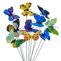 garden butterflies stakes and 4 pieces dragonflies stakes garden ornaments for yard patio party decorations totally 2
