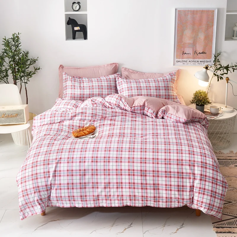 

Fashion Simple Style Home Bedding Sets Bed Linen Duvet Cover Flat Sheet Bed Sheets Winter Full King Single Queen,Bed Set 2020