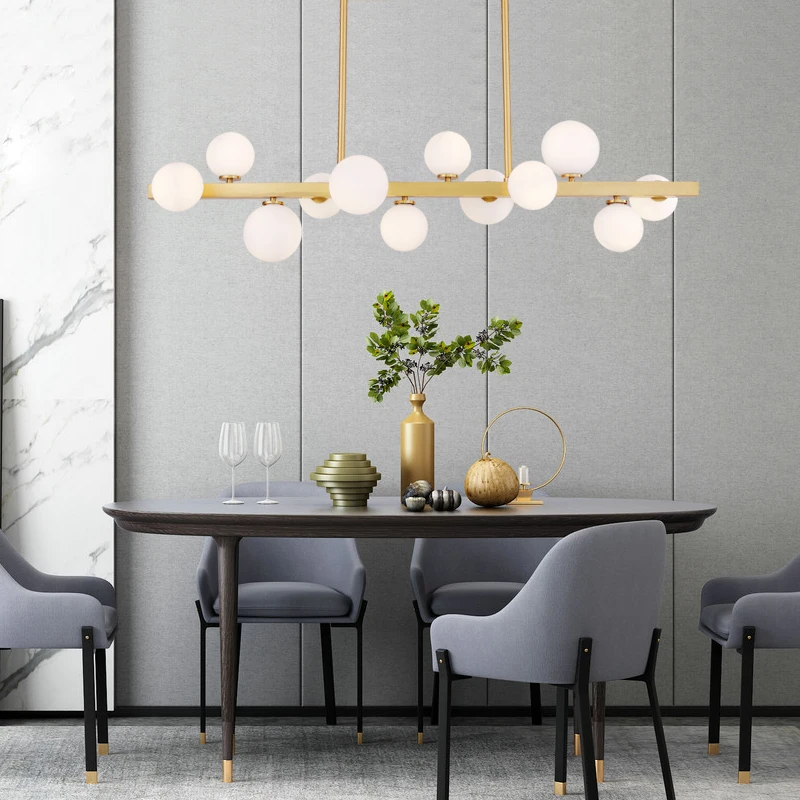 Модные художественные подвесные светильники золотые/черные Волшебные g4