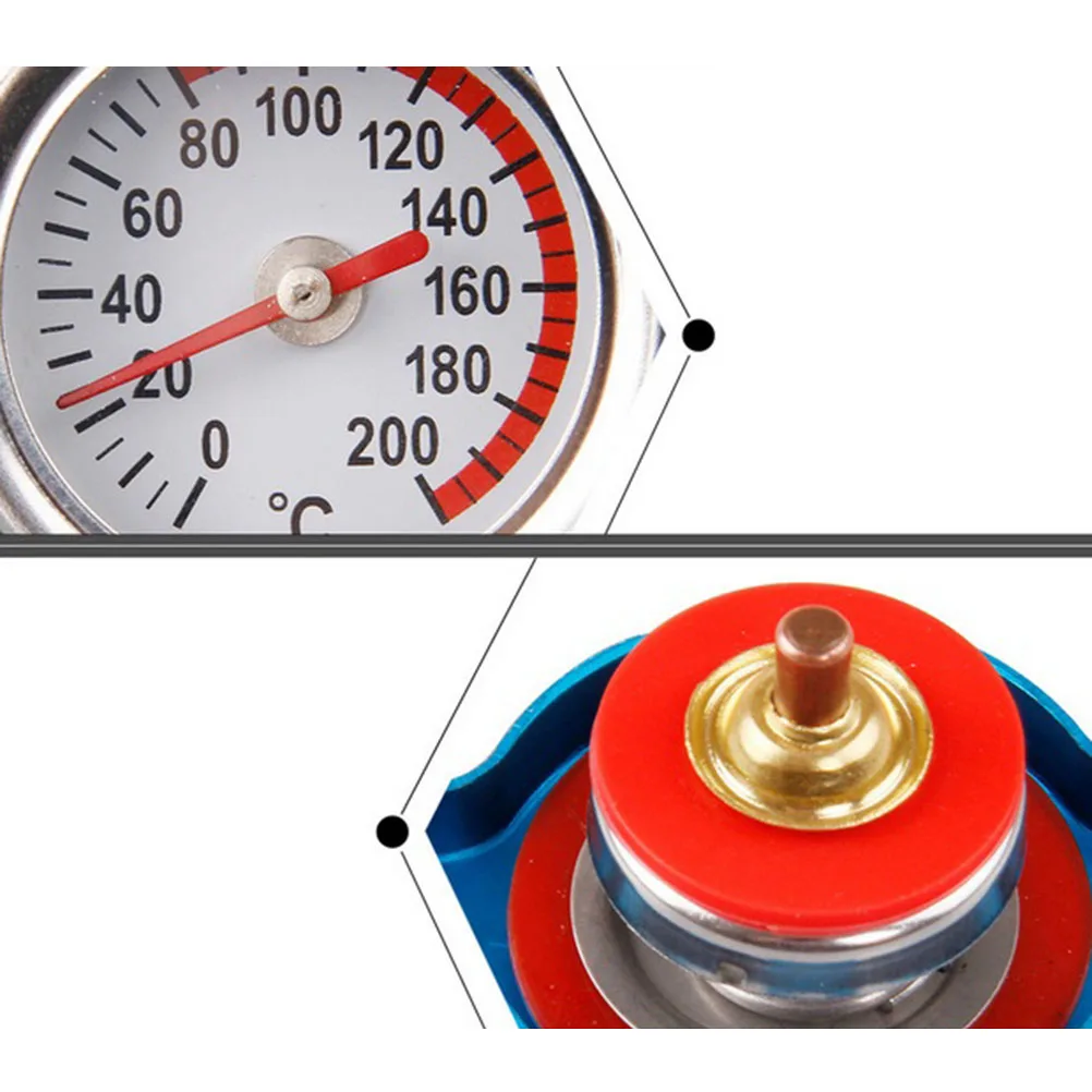 Car Water Tank Cover with Temperature Gauge Thermometer Radiator Cap A30 | Автомобили и мотоциклы