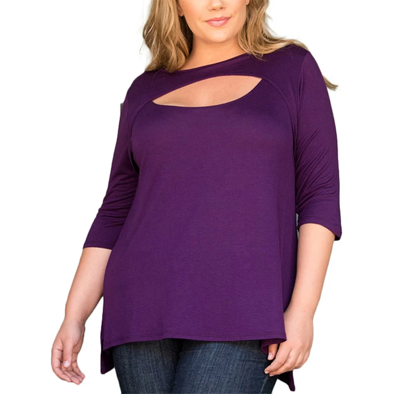 

Большой Размеры женская блузка больших Размеры летняя одежда размера плюс Размеры рубашки на каждый день, блузки выдалбливают 3/4 рукав женс...