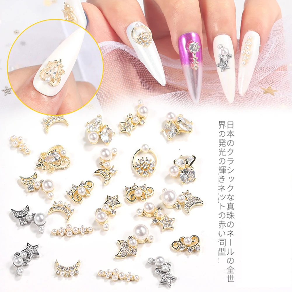 

Новинка, 1 шт., сплав, высокое качество, циркон, кристалл, искусство ногтей, жемчусветильник, роскошная звезда, Луна, бриллиант, «сделай сам», у...