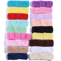 10pcs 4cm fashion crochet elastic band for hair accessories hollow out knit headband for hairband head wear