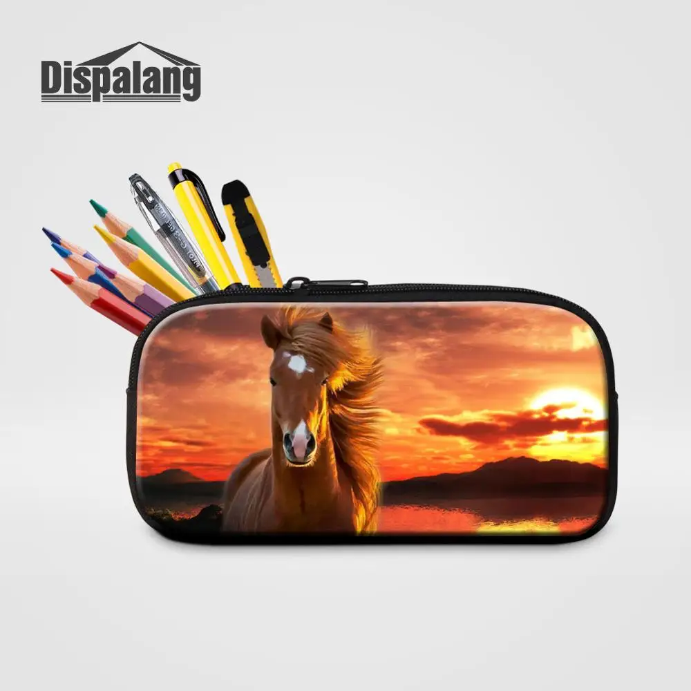 Dispalang конский пенал Детская школьная канцелярская сумка для карандашей с принтом