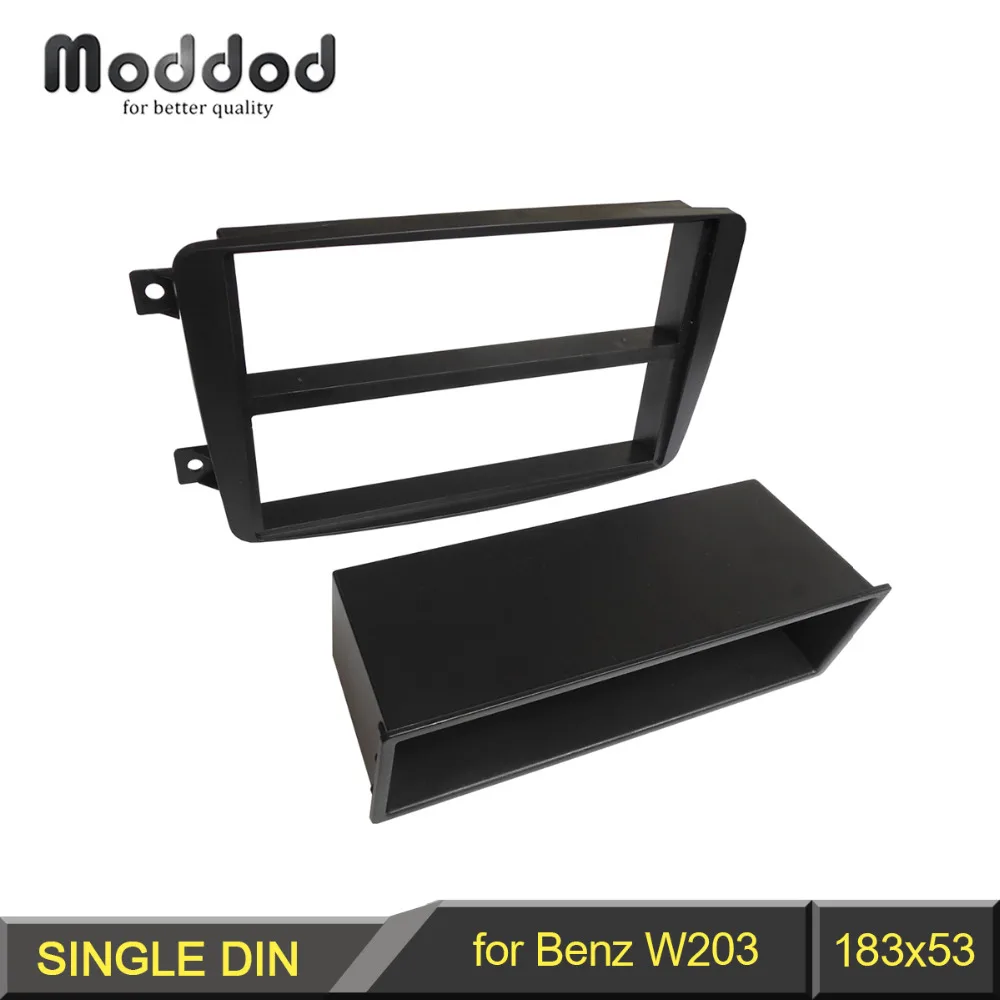 1 Din Fascia Для BENZ C CLASS W203 стерео панель с карманом для хранения CD DVD установка