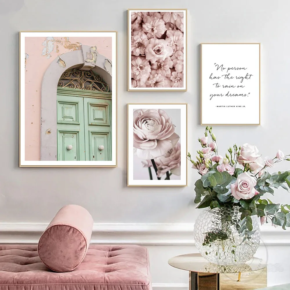 Постеры и принты розовых цветов Картина на холсте Настенная картина