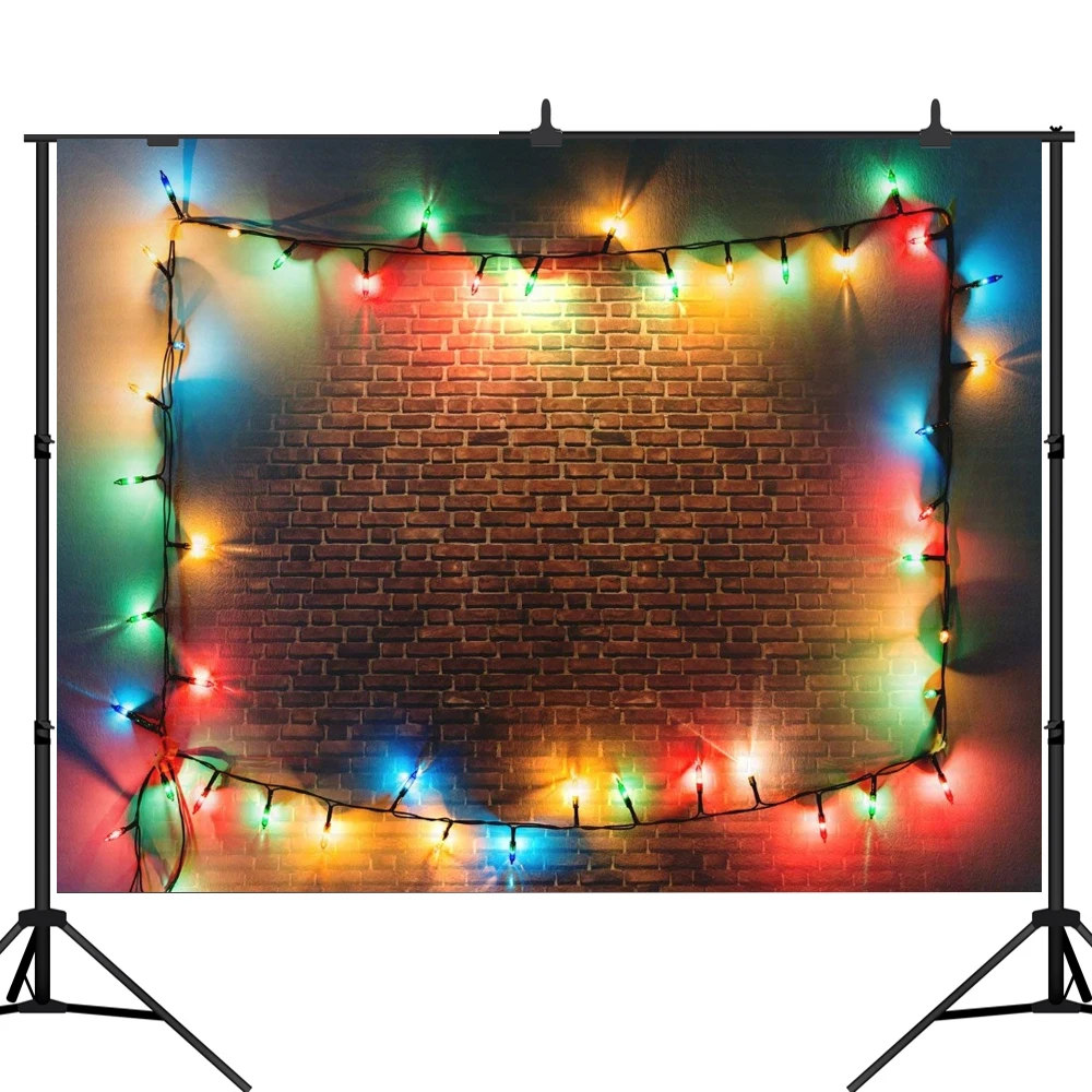 

Lyavshi кирпичной стеной «Счастливого Рождества» светильник ПОРТРЕТНАЯ ФОТОГРАФИЯ фоны для фотографий фоны для фотостудии