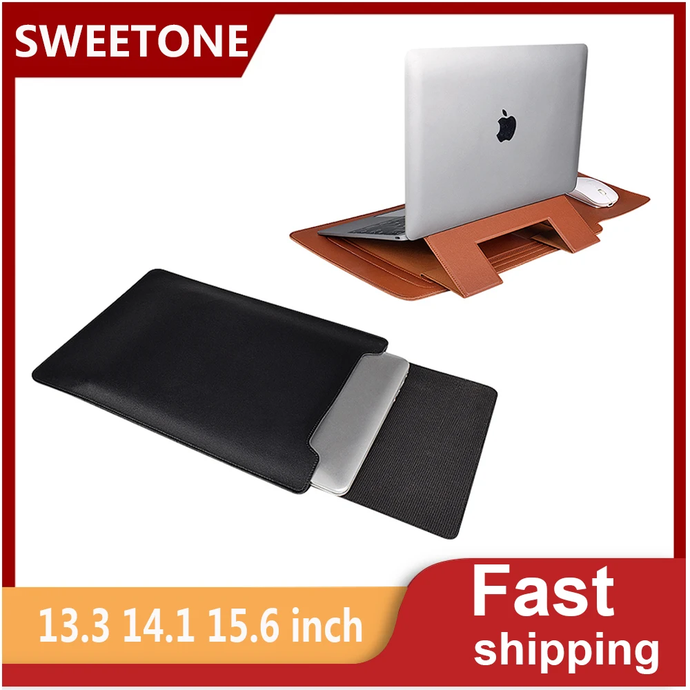Сумка для ноутбука чехол из искусственной кожи с подставкой Macbook Air 13 Pro 14 15 дюймов