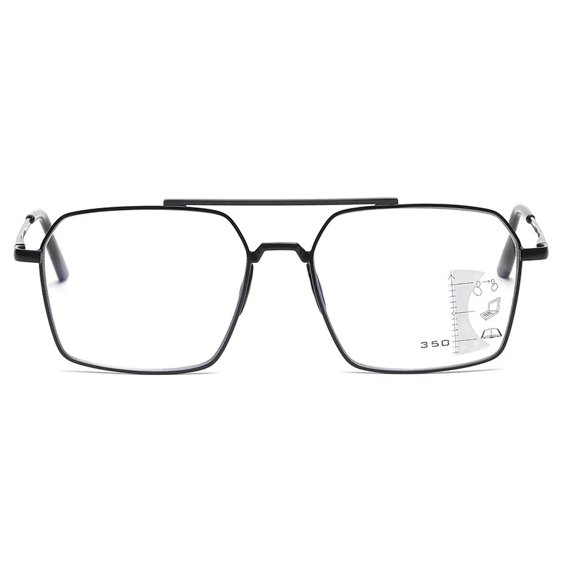 

Progressive Multifocus Computer Reading Glasses Blue Light Blocking Titanium Alloy Spring Hinge Sunglasses Readers Eyeglasses