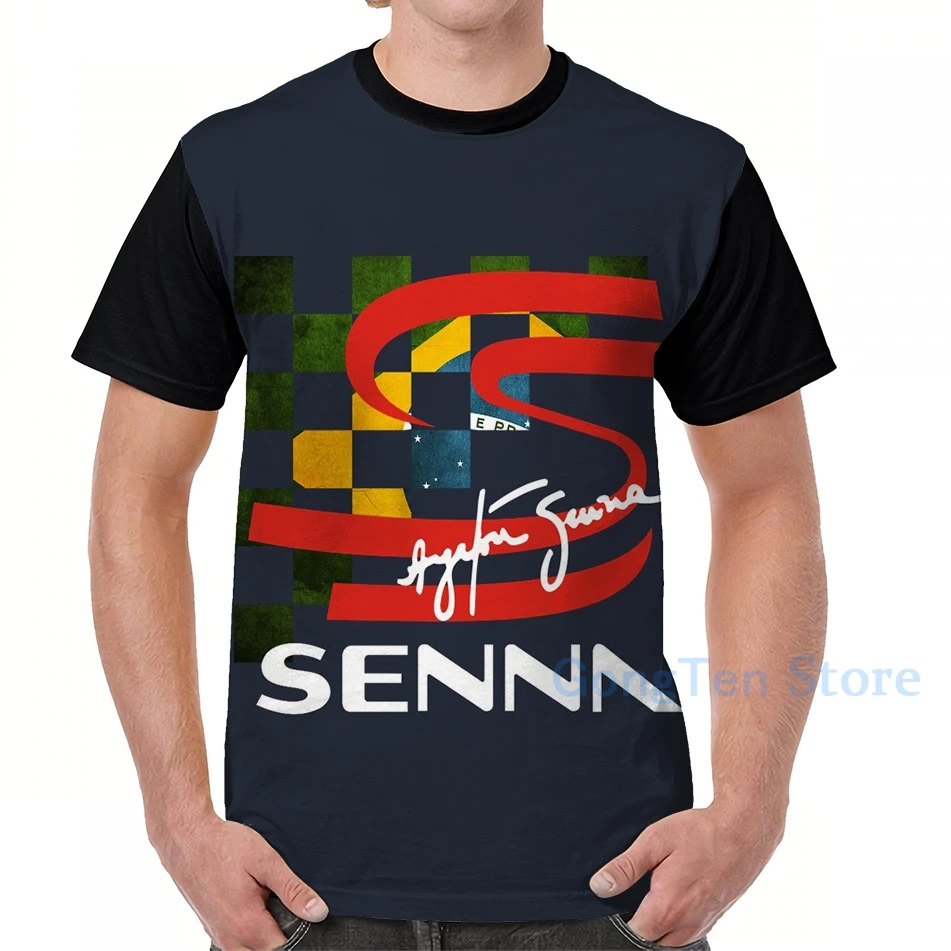 Бразильский Сенна Футболка с принтом мужские футболки для женщин футболка
