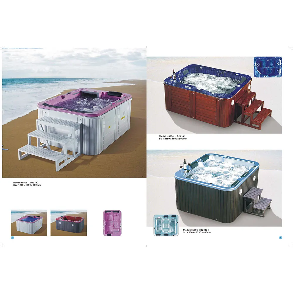 Горячая Распродажа семейный массажный бассейн для 3 человек спа-терапия