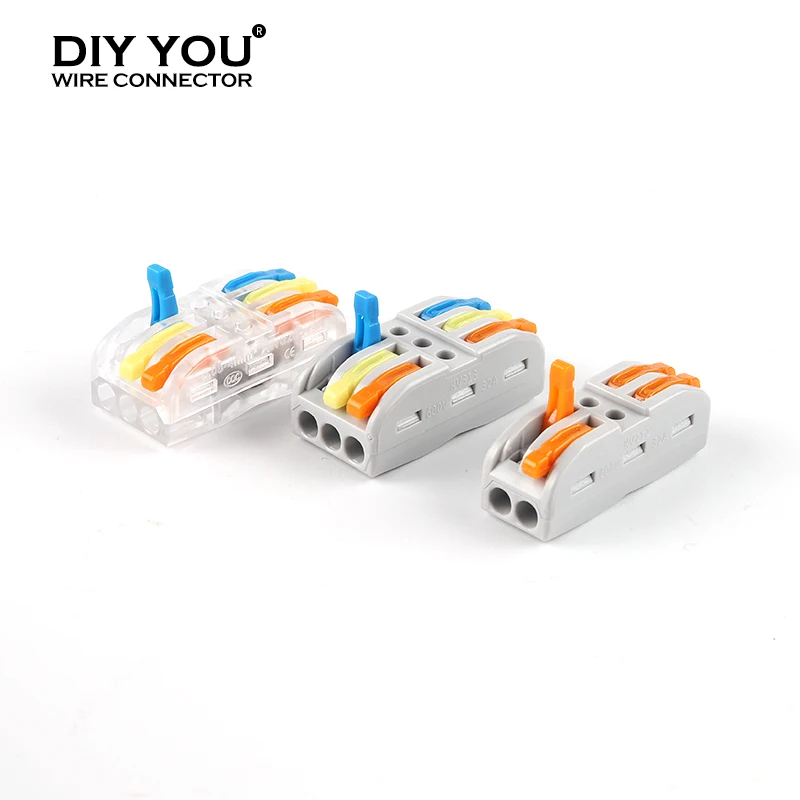 10/30/50/100PCS Universal Compact Wire Connector Conductor Terminal Block Plug-in 222 SPL Quick electrical Wiring Connectors |