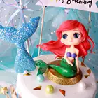 Украшение для торта русалка, милая кукла-русалка, торт на день рождения для девочек, товары для дня рождения, Свадебный декор, сувениры для будущей мамы