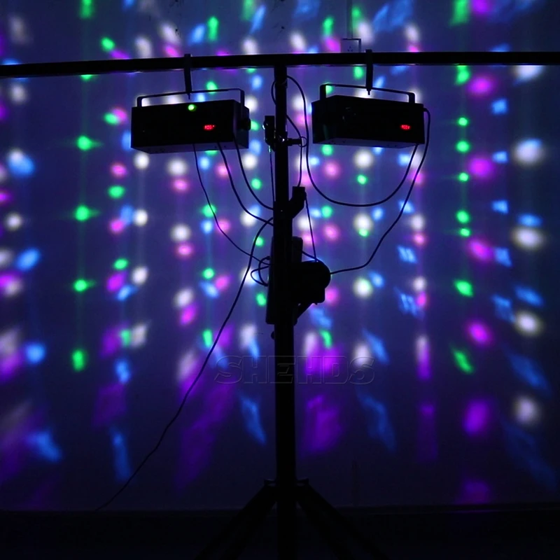 Светодиодный лазерный стробоскоп 4в1 DMX512 сценический эффект света хорошо подходит для DJ диско день рождения вечеринки свадьбы/Рождество украшения клубов и бара