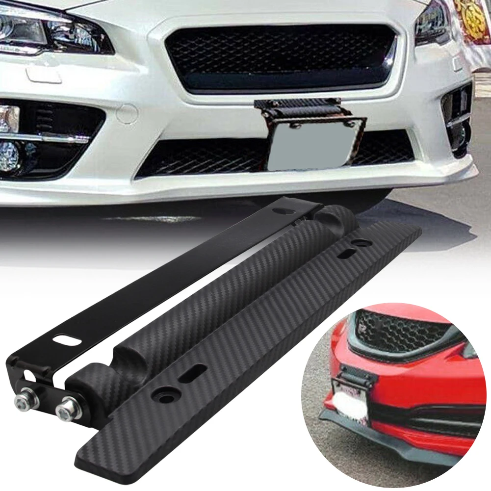 

2021 New Hot Adjustable Carbon Fiber Car License Plate Frame Protective License Plate Cover for Nissan рамка для номера на авто