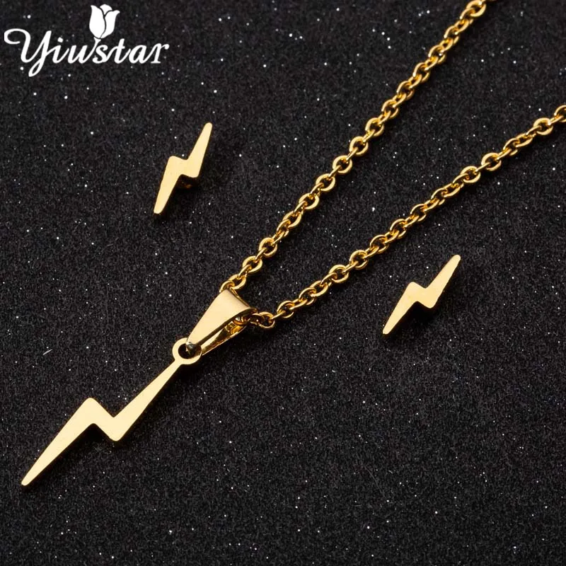 63g Yiustar Романтический Микки маленькие Сережки для женщин, девушек, детей мультфильм подвеска мышь Ожерелье Ювелирные наборы повседневное животное Bijoux - Окраска металла: 63g