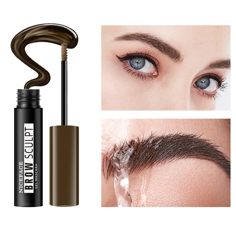 4 цвета Отшелушивающий гель для бровей из хны коричневый цвет макияж натуральный