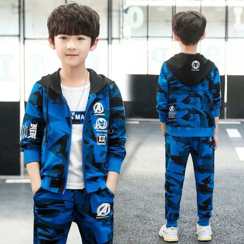 Одежда для мальчиков осенний комплект камуфляжный хлопок 100% г. новые спортивные