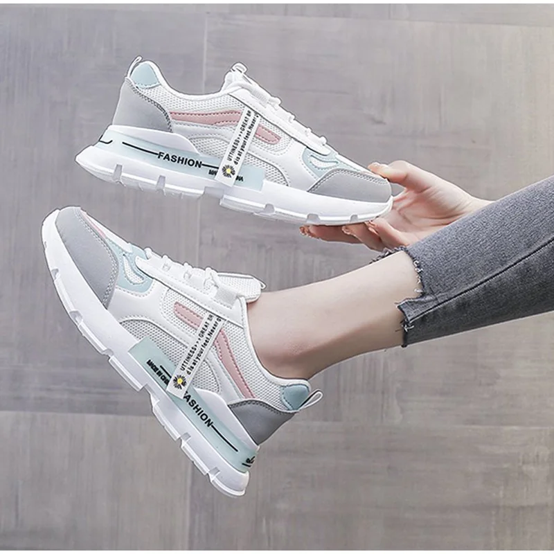 Кроссовки женские на толстой подошве повседневная обувь в Корейском стиле