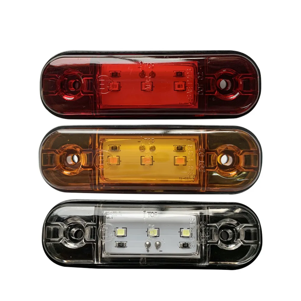 

10 Pcs Side Marker Lights 3LED Truck Side Light 10-30V Truck Tail Light Bar Side Light MK-327 3color MK-327 Red/yellow/white