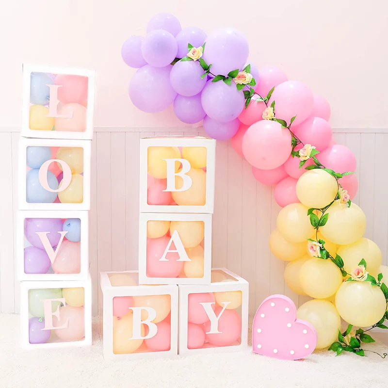 4 шт./компл. Baby Shower вечерние декоративный шар коробка прозрачный картонная