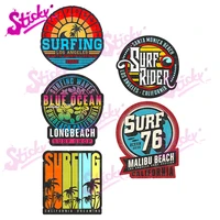 sticky surfing beach malibu usa la surfer board badge brand car sticker decal for bicycle motorcycle accessories helmet