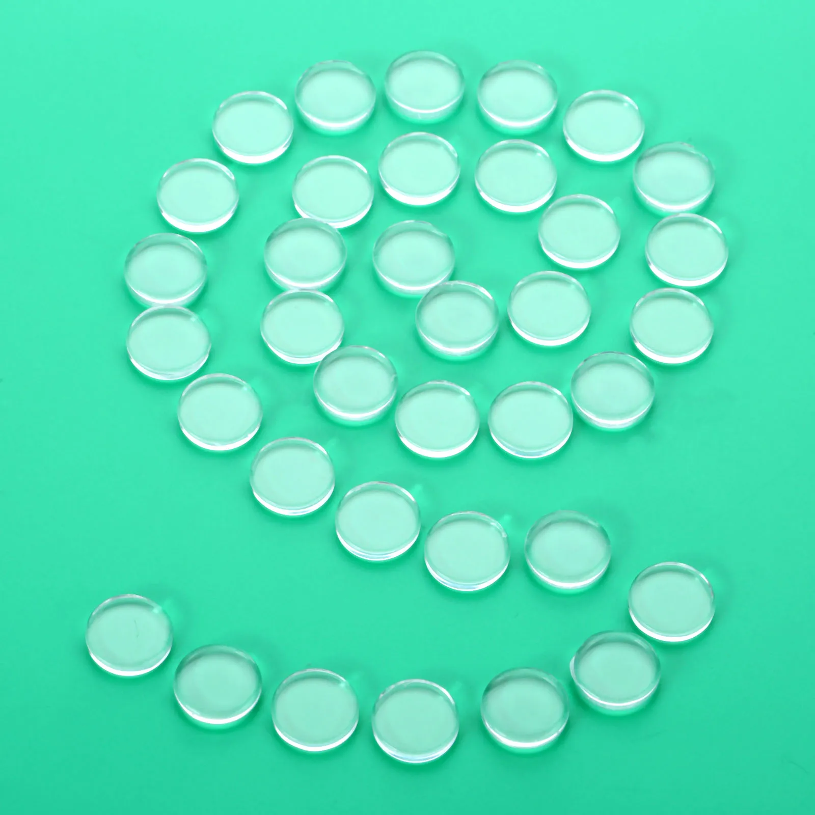 100/50/20/10/5pcs Transparent Glass Refrigerator Sticker Both Side Flat Round Clear Glass Cabochon Handmade Jewelry Accessories - Цвет: 12mm 50pcs