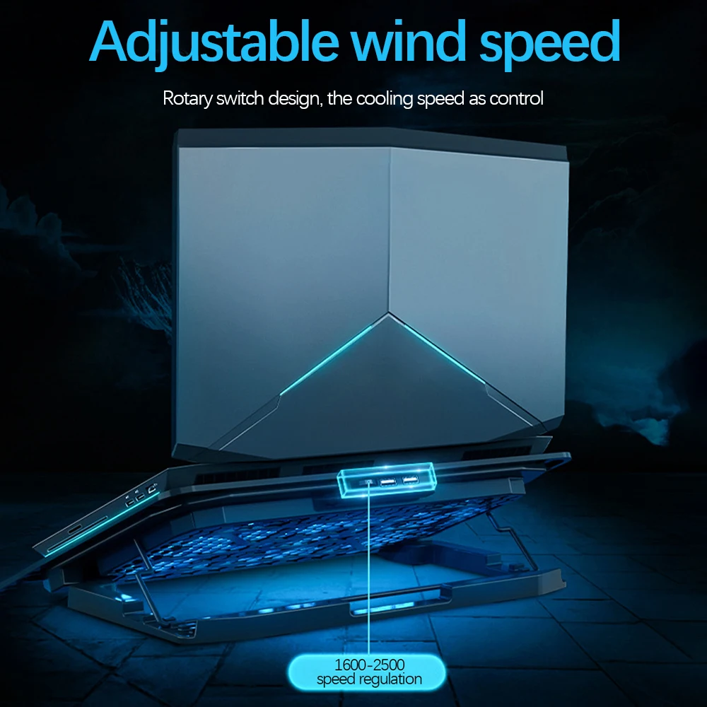 

Laptop Cooler Portable Cooling Fan Pad Speed Control Base Cooler Pad Cooling Bottom Bracket For Notebook