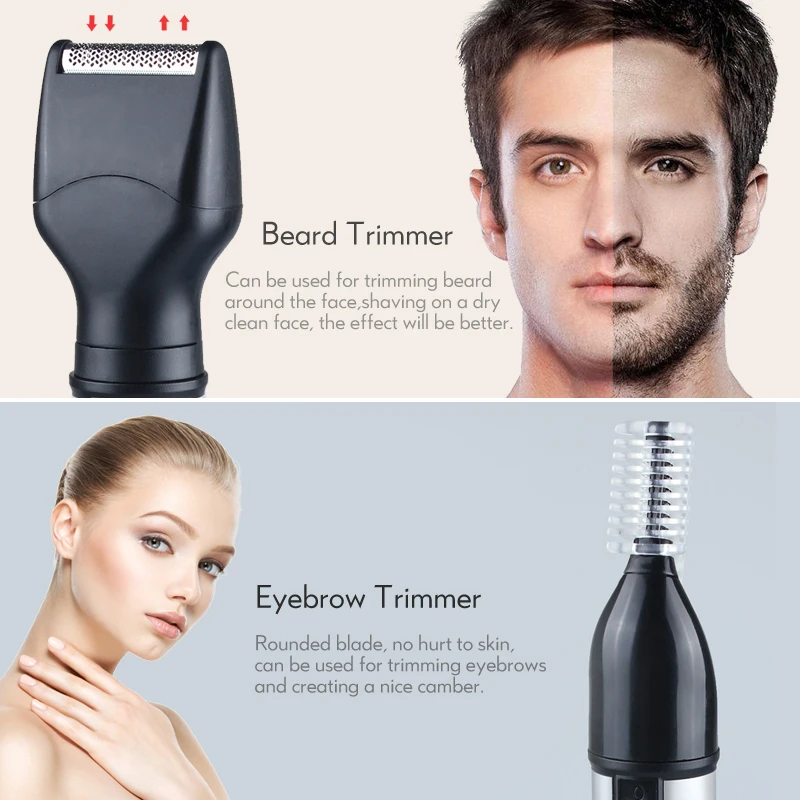Аккумуляторный триммер для носа и волос бритва бороды Женский Триммер бровей