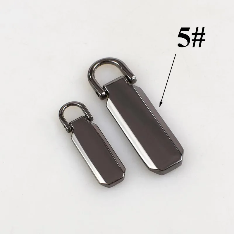 No5-gunblack 10 шт. съемные 3#5# металлические пуллеры на молнии для ползунков на молнии комплекты для ремонта молний на молнии тяговые вкладки DIY аксессуары KY907 - Цвет: No5-gunblack