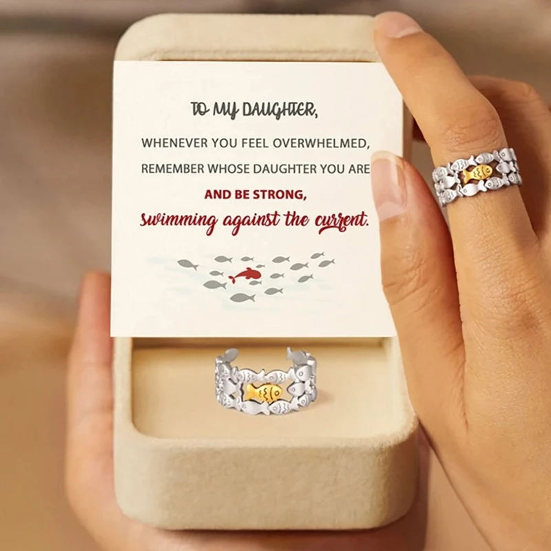 Милый рюкзак для школы из кольца с рыбками женщин и девочек Золотая рыбка манжета