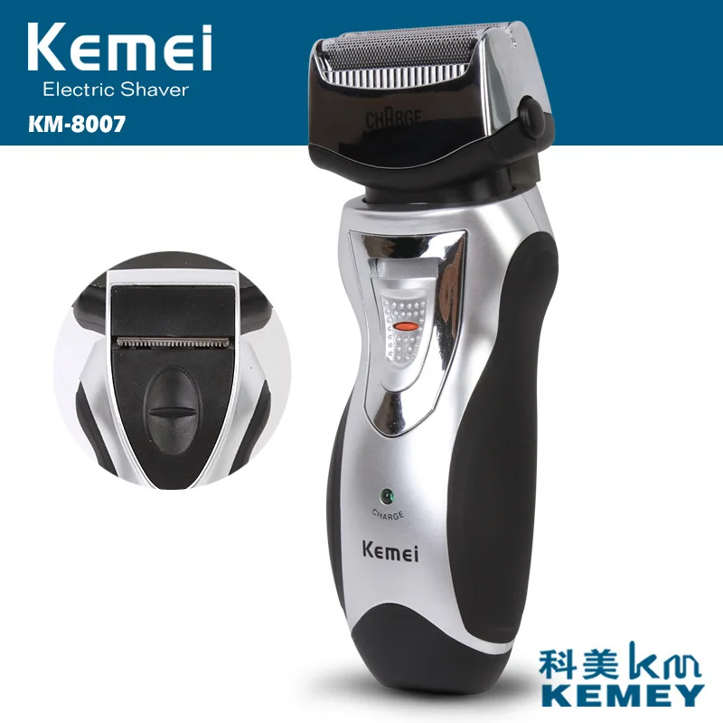 Kemei электробритва KM 8007 аккумуляторная двойным лезвием триммер для
