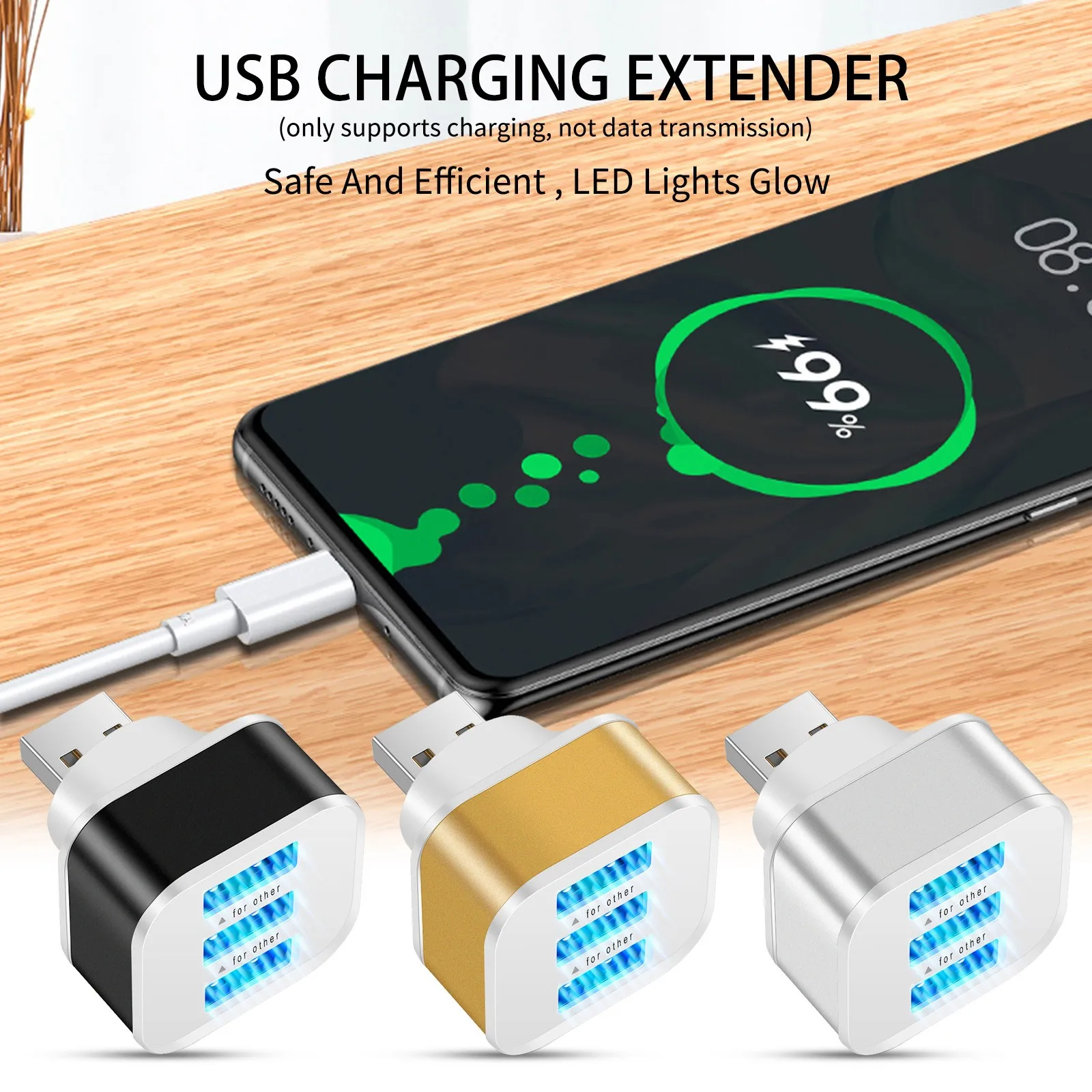 

3 Port USB For Mobile Phone Charger Portable USB Extender Charger Travel Mobile Phone Charger Extender For Mobile Phones Tablets