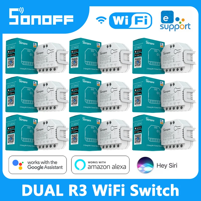 ITEAD SONOFF DUAL R3 2 Gang Dual релейный модуль DIY Мини Смарт-переключатель управления